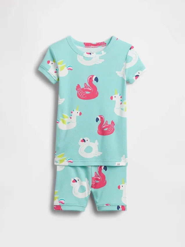 Pyjama-Set mit Shorts aus gebürsteter Bio-Baumwolle für Baby & Kleinkind