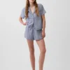 Pyjama-Shorts aus gekräuseltem Gaze