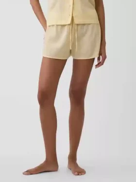 Pyjama-Shorts aus gekräuseltem Gaze