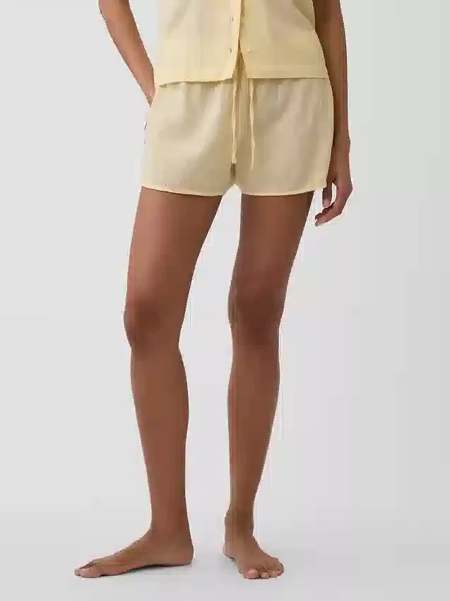 Pyjama-Shorts aus gekräuseltem Gaze