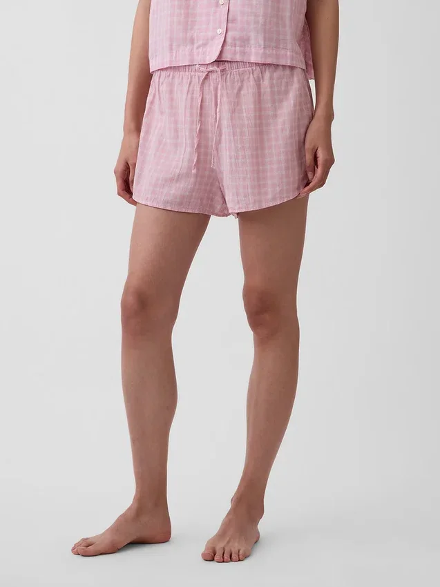 Pyjama-Shorts aus gekräuseltem Gaze