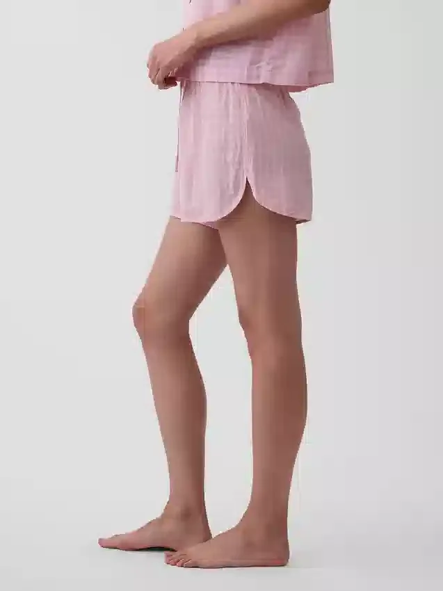 Pyjama-Shorts aus gekräuseltem Gaze