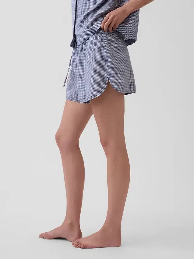 Pyjama-Shorts aus gekräuseltem Gaze