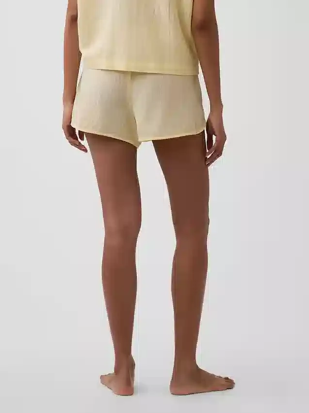Pyjama-Shorts aus gekräuseltem Gaze
