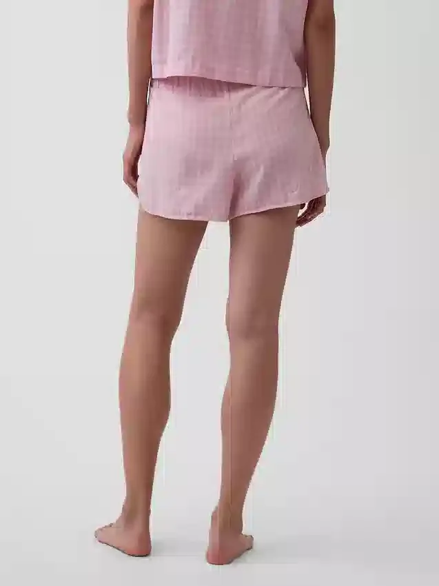 Pyjama-Shorts aus gekräuseltem Gaze