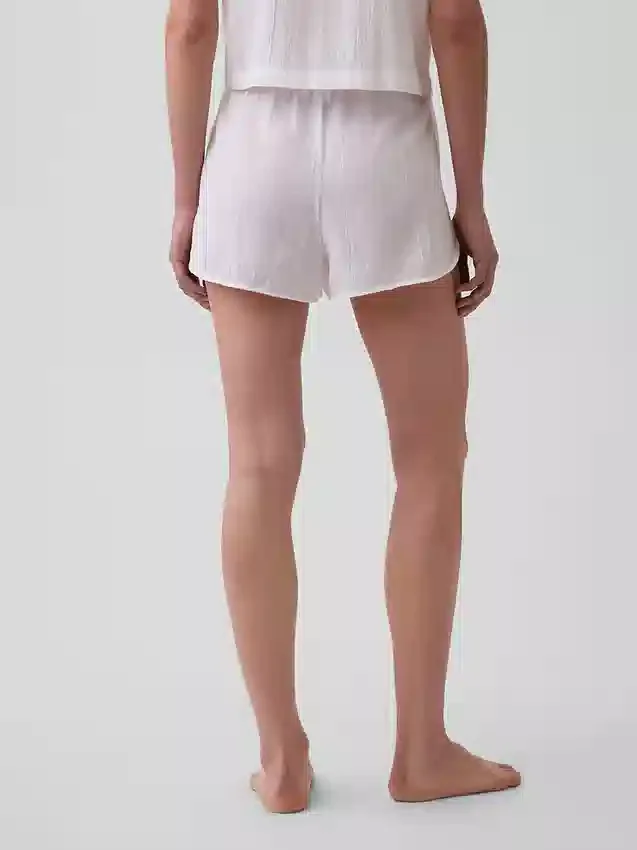 Pyjama-Shorts aus gekräuseltem Gaze