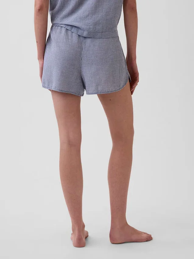 Pyjama-Shorts aus gekräuseltem Gaze