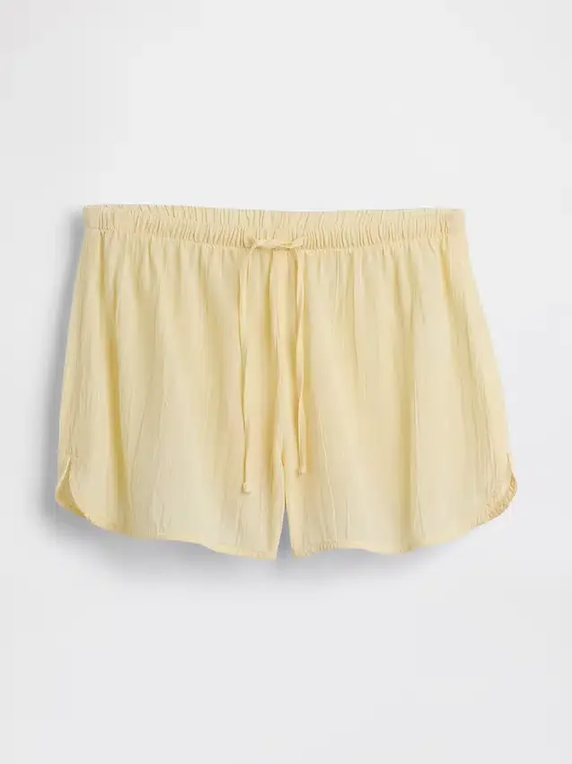 Pyjama-Shorts aus gekräuseltem Gaze