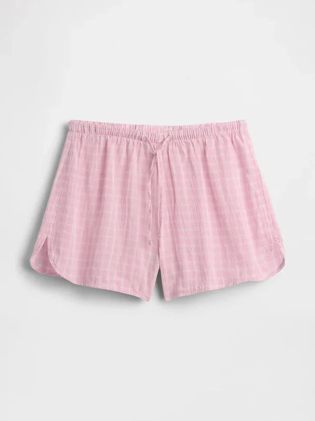 Pyjama-Shorts aus gekräuseltem Gaze