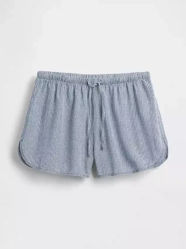 Pyjama-Shorts aus gekräuseltem Gaze