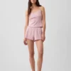 Pyjama-Shorts aus Pointelle-Strick mit gewelltem Saum