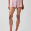 Pyjama-Shorts aus Pointelle-Strick mit gewelltem Saum