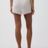 Pyjama-Shorts aus Pointelle-Strick mit gewelltem Saum