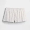Pyjama-Shorts aus Pointelle-Strick mit gewelltem Saum