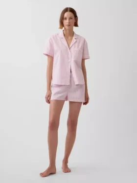 Pyjama-Shorts aus Popeline