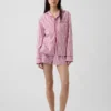 Pyjama-Shorts aus Popeline