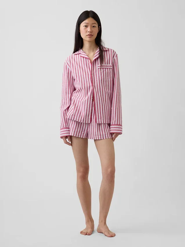 Pyjama-Shorts aus Popeline