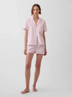 Pyjama-Shorts aus Popeline