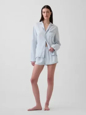 Pyjama-Shorts aus Popeline