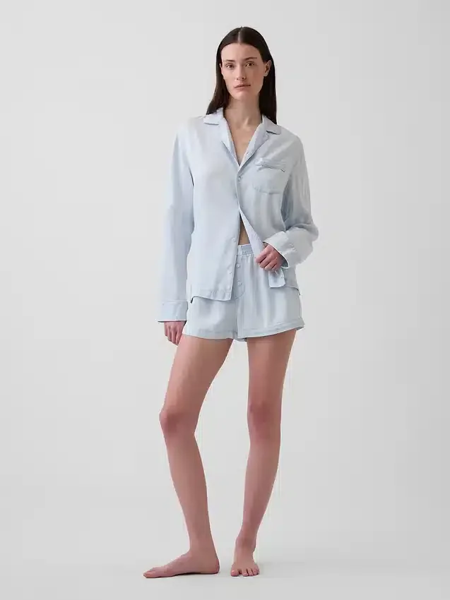 Pyjama-Shorts aus Popeline