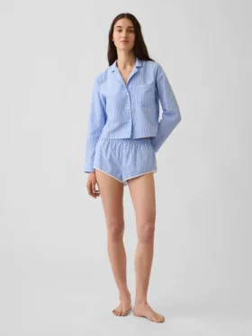Pyjama-Shorts aus Popeline