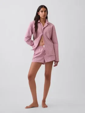 Pyjama-Shorts aus Popeline