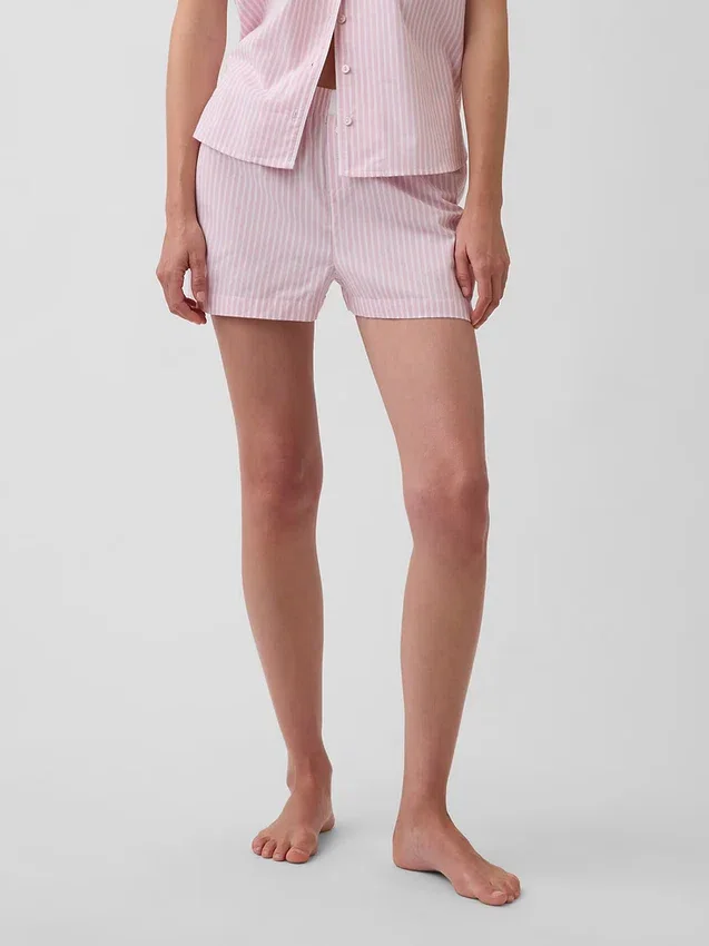 Pyjama-Shorts aus Popeline