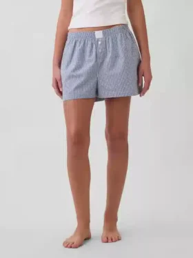 Pyjama-Shorts aus Popeline