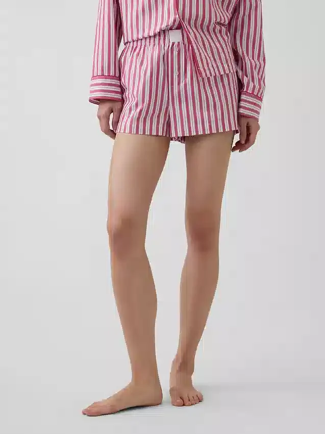Pyjama-Shorts aus Popeline