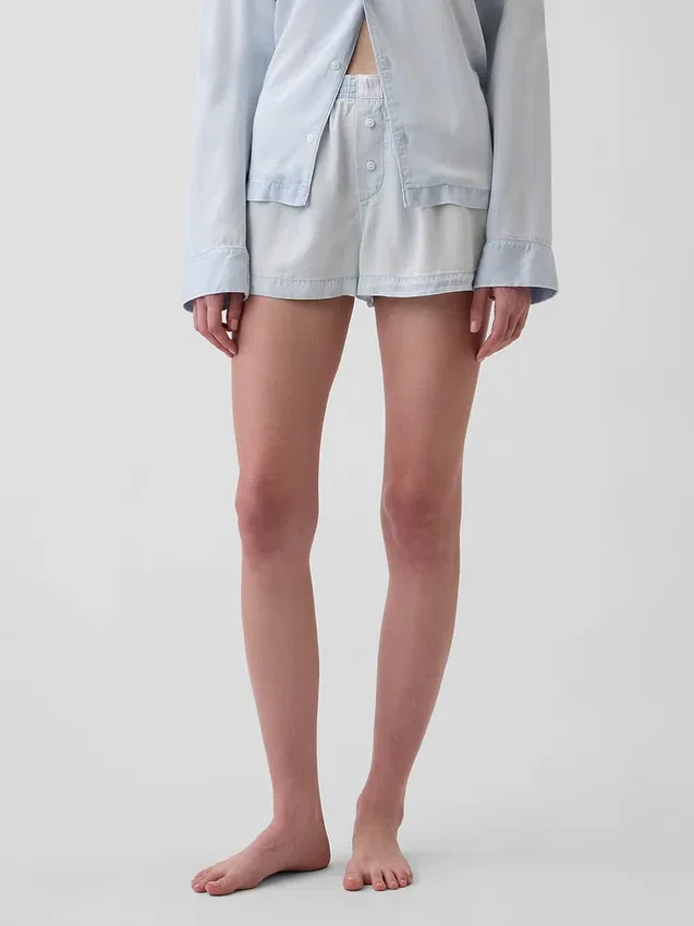 Pyjama-Shorts aus Popeline