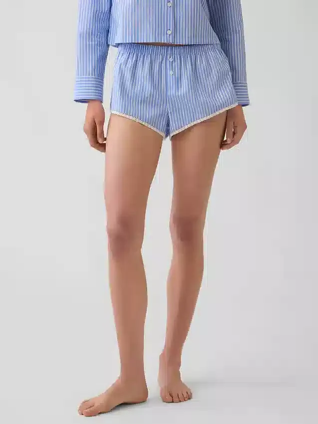 Pyjama-Shorts aus Popeline