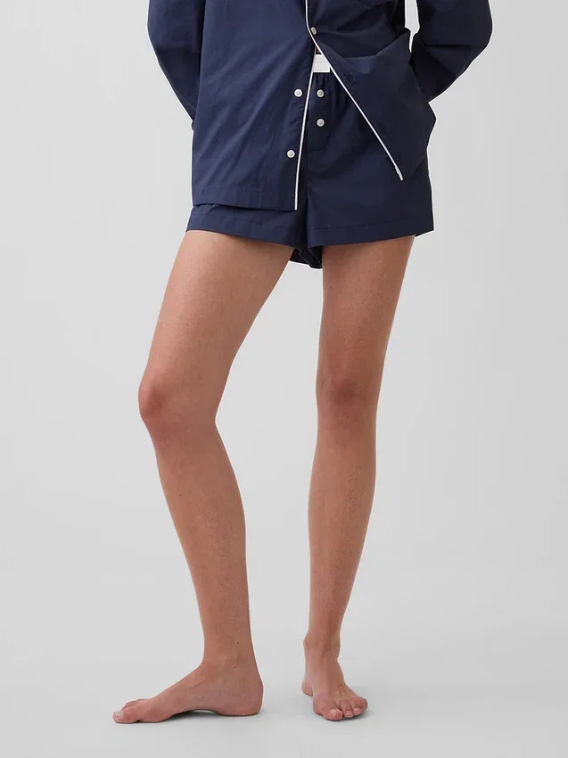 Pyjama-Shorts aus Popeline
