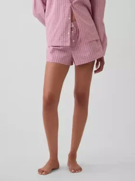 Pyjama-Shorts aus Popeline
