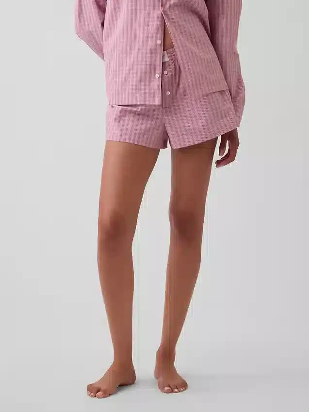 Pyjama-Shorts aus Popeline