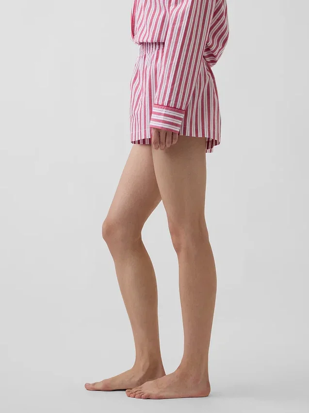 Pyjama-Shorts aus Popeline