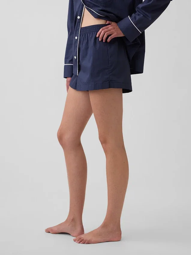 Pyjama-Shorts aus Popeline
