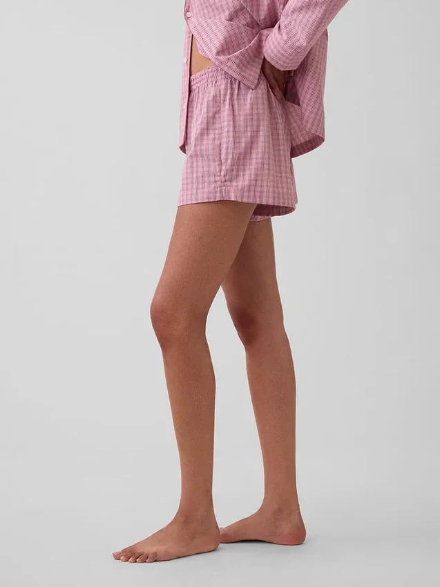 Pyjama-Shorts aus Popeline