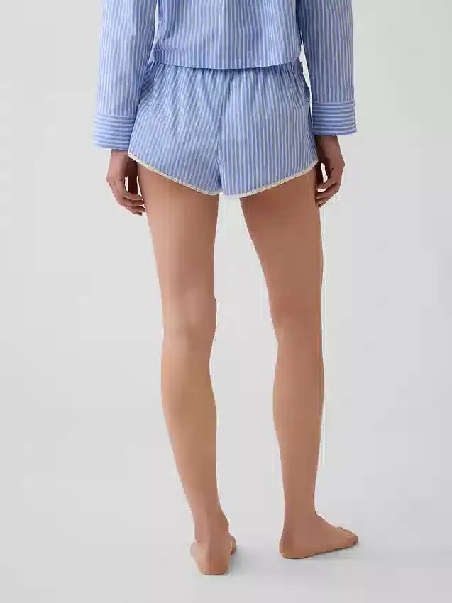 Pyjama-Shorts aus Popeline