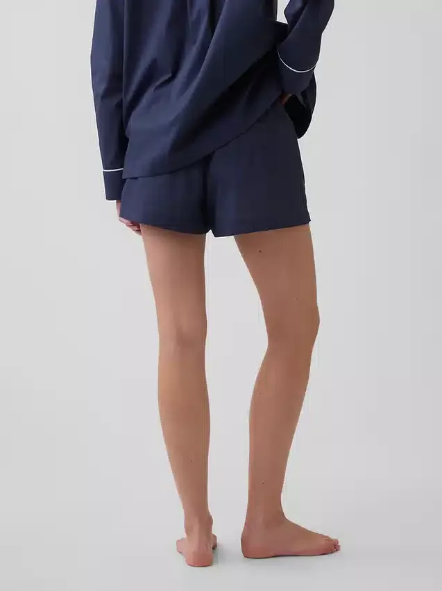 Pyjama-Shorts aus Popeline