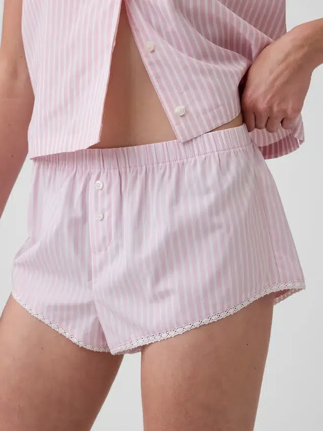 Pyjama-Shorts aus Popeline