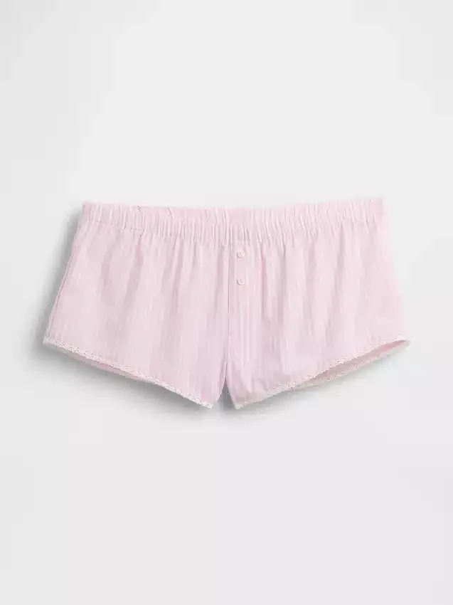 Pyjama-Shorts aus Popeline