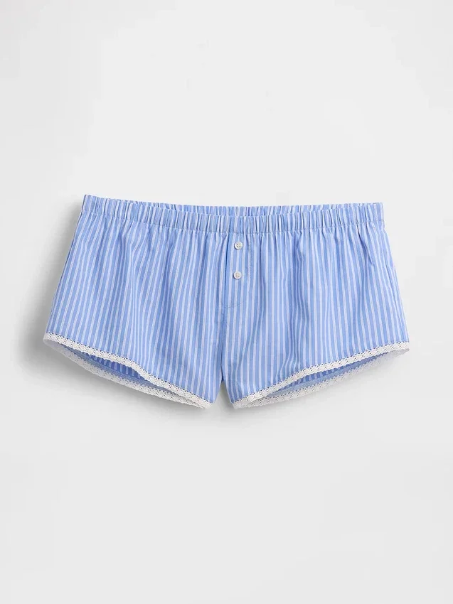 Pyjama-Shorts aus Popeline