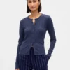 Pyjama-Strickjacke aus Waffelpiqué