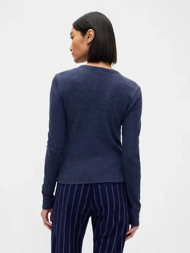 Pyjama-Strickjacke aus Waffelpiqué