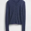 Pyjama-Strickjacke aus Waffelpiqué