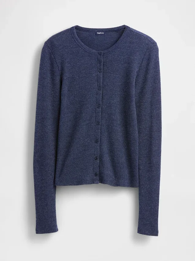 Pyjama-Strickjacke aus Waffelpiqué