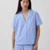 Pyjamahemd aus Popeline