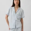Pyjamahemd aus Popeline