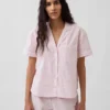 Pyjamahemd aus Popeline