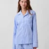 Pyjamahemd aus Popeline